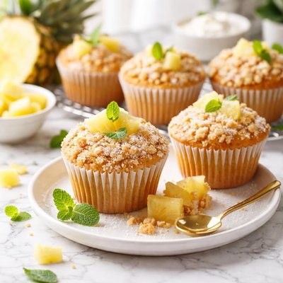 Image of Pineapple and Sour Cream Muffins