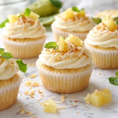 Image of Pineapple Angel Food Cupcakes