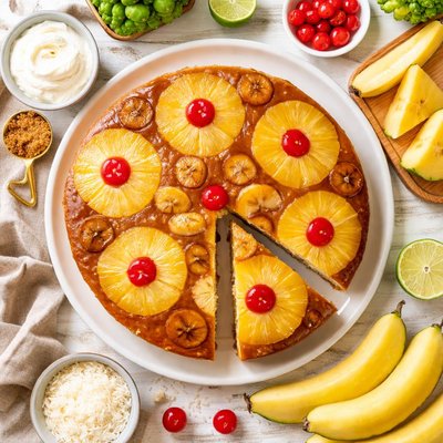Image of Pineapple Banana Upside Down Cake