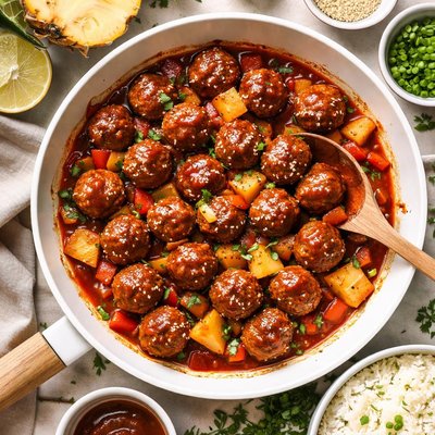 Image of Pineapple Barbecued Meatballs