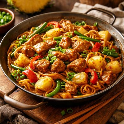 Image of Pineapple Chicken Lo Mein