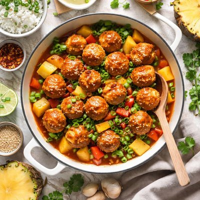 Image of Pineapple Chicken or Pork Balls