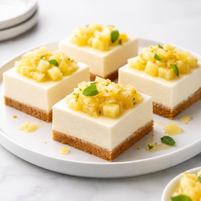 Image of Pineapple Ginger Cheesecake Bars