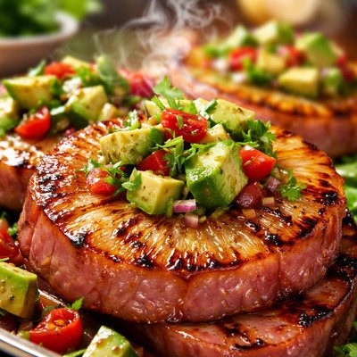 Image of Pineapple Ham with Avocado