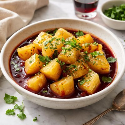 Image of Pineapple in Port Ananas Em Porto Com Hortela Picada