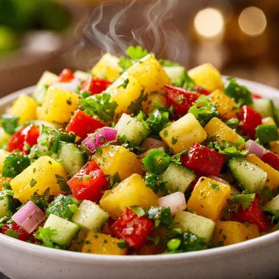 Image of Pineapple Mango Cucumber Salsa