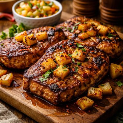 Image of Pineapple Marinated Pork Chops