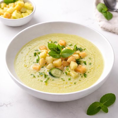 Image of Pineapple Melon Mint Cold Summer Soup