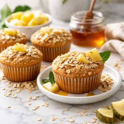 Image of Pineapple Oatmeal Muffins
