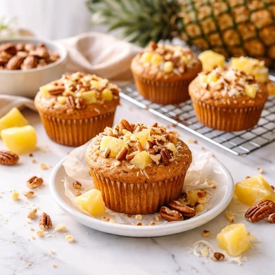 Image of Pineapple Pecan Muffins