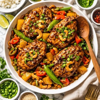 Image of Pineapple Pork Chops with Cashews