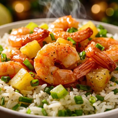 Image of Pineapple Shrimp with Scallion Rice