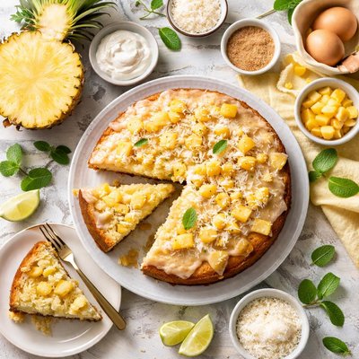 Image of Pineapple Sour Cream Cake