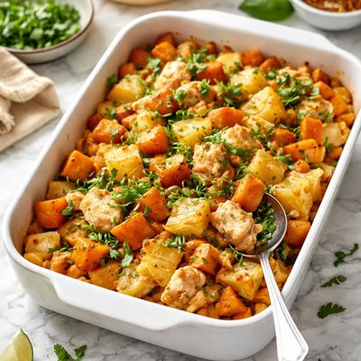 Image of Pineapple Sweet Potato and Chicken Bake