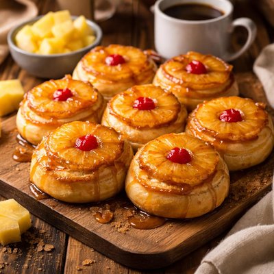 Image of Pineapple Upside Down Breakfast Rolls