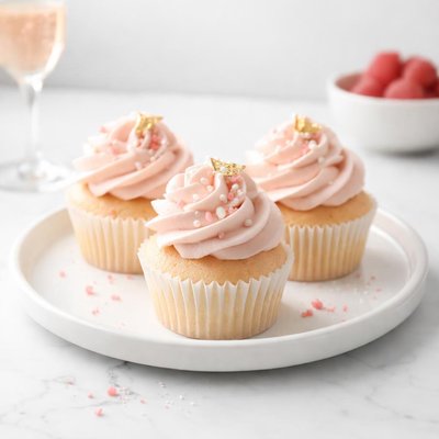 Image of Pink Champagne Cupcakes
