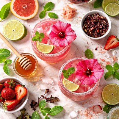 Image of Pink Hibiscus Cocktail