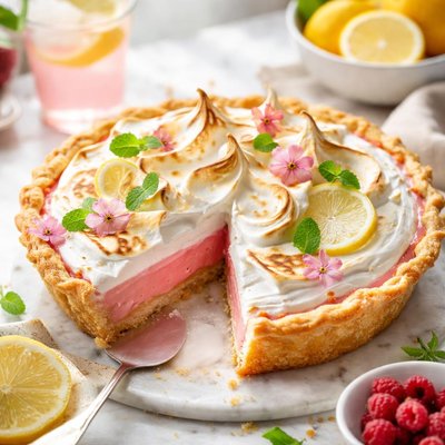 Image of Pink Lemonade Meringue Pie