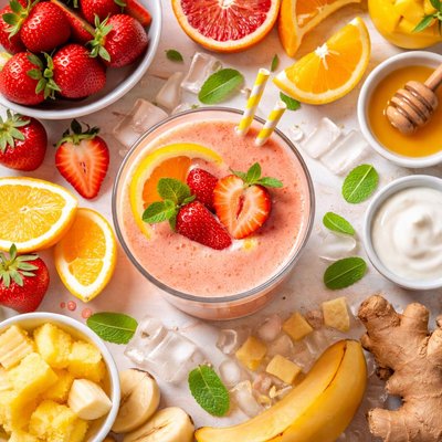 Image of Pink Orange Sunrise Smoothie