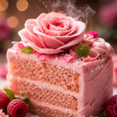 Image of Pink Rose Cake