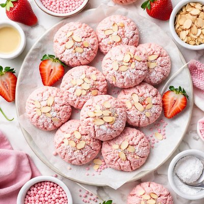 Image of Pink Sweeties Pretty Pink Almond Cookies