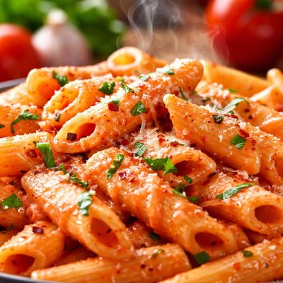 Image of Pink Vodka Sauce with Pasta Fast Easy