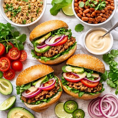 Image of Pinto and Rice Burgers