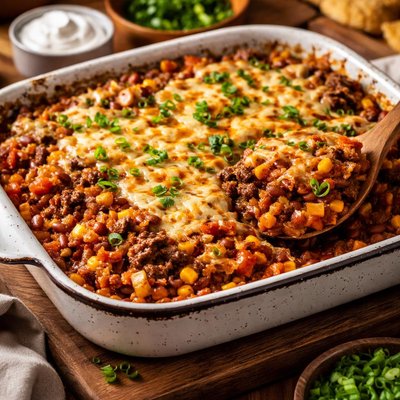 Image of Pinto Bean Ground Beef Casserole