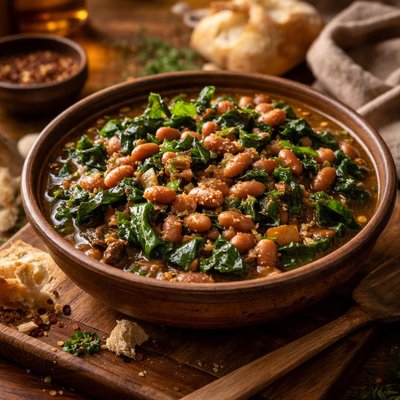 Image of Pinto Beans with Greens