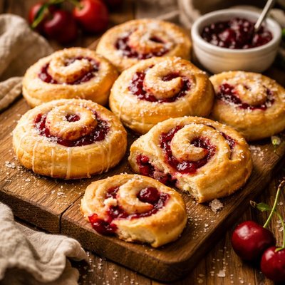 Image of Pinwheel Cherry Biscuits