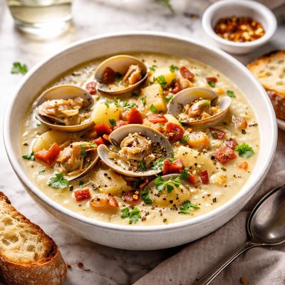 Image of Pipi Soup Nz Clam Chowder