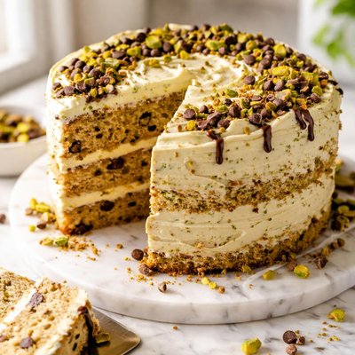 Image of Pistachio Chocolate Chip Cake