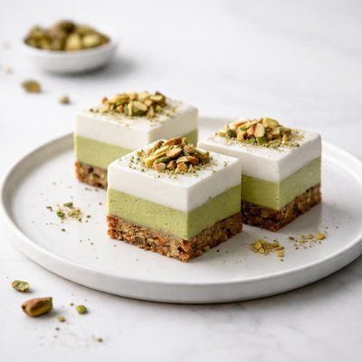 Image of Cuadrados de Crema de Pistacho sin Lácteos