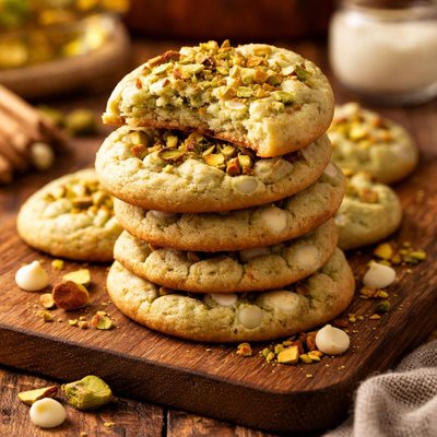 Image of Pistachio Pudding Pancake Cookies