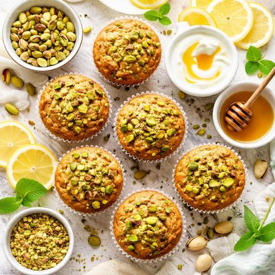 Image of Pistachio Yogurt Muffins