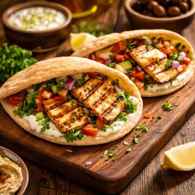 Image of Pita and Haloumi