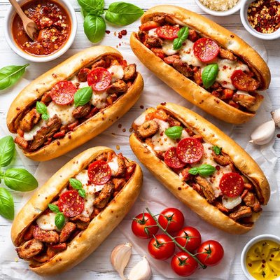 Image of Pizza Chicken Sub Sandwiches