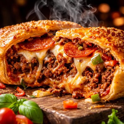 Image of Pizza Hamburger Pie