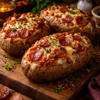 Image of Pizza Stuffed Potato