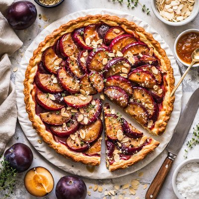 Image of Plum and Almond Tart