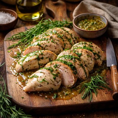Image of Poached Chicken with Tarragon