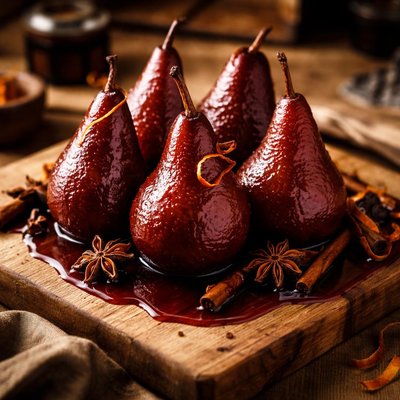 Image of Poached Pears in Australian Shiraz