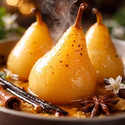 Image of Poached Pears in Sauternes