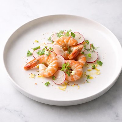 Image of Poached Prawns