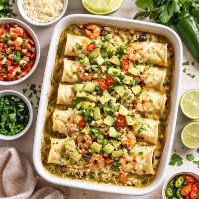 Image of Poblano Shrimp Enchiladas