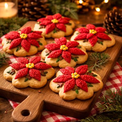 Image of Poinsettia Blossom Cookies