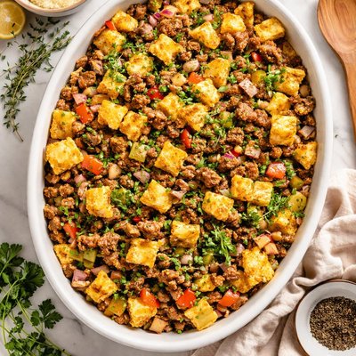 Image of Polenta and Sausage Stuffing