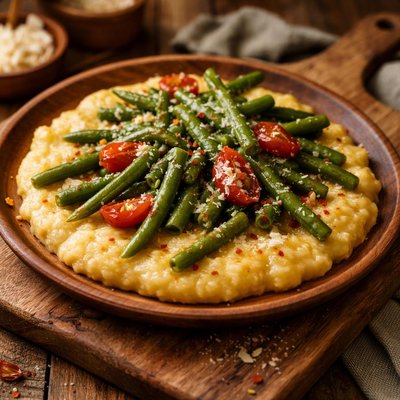 Image of Polenta with Green Beans