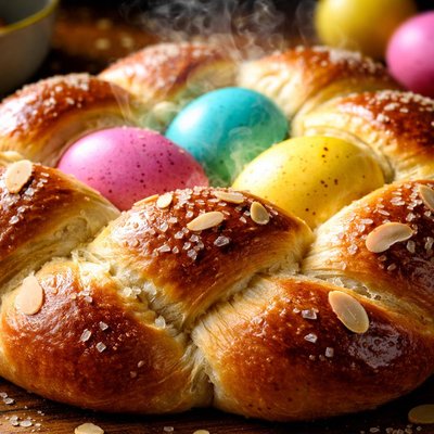 Image of Polish Braided Easter Egg Bread