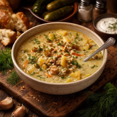 Image of Polish Dill Pickle Soup